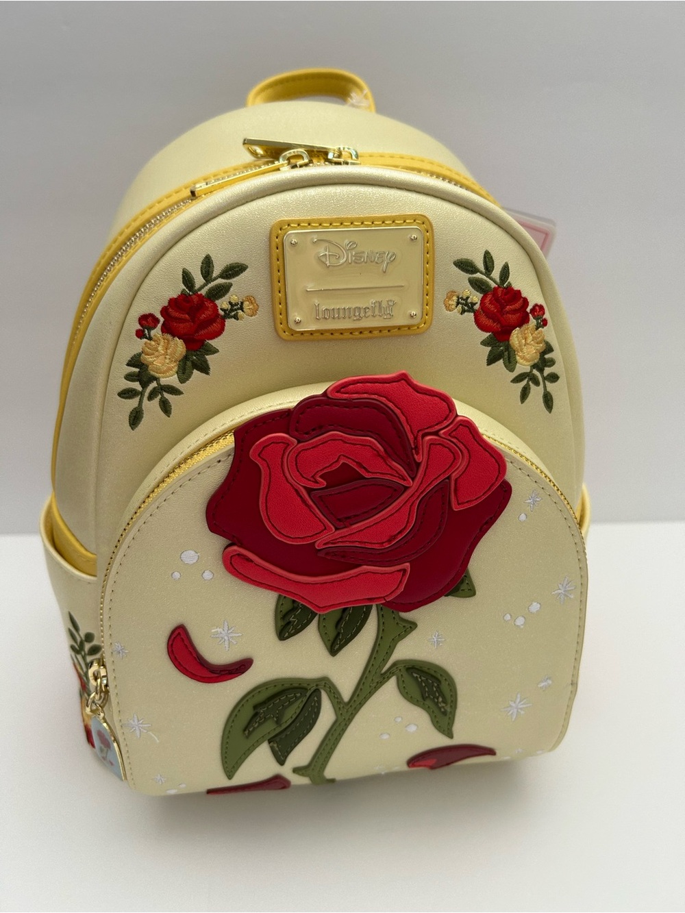 Loungefly Disney Beauty and The Beast Enchanted Rose Shimmer Mini Backpack - nwt